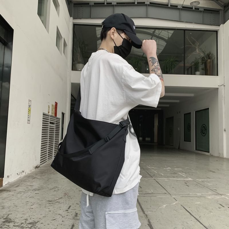 Plain Fabric Crossbody Bag