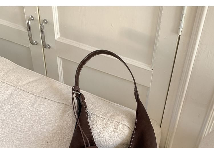 Contrast Stitch Panel Shoulder Bag