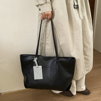 Faux Leather Tote Bag