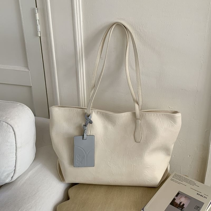 Faux Leather Tote Bag