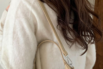 Plain Faux Leather Hobo Bag