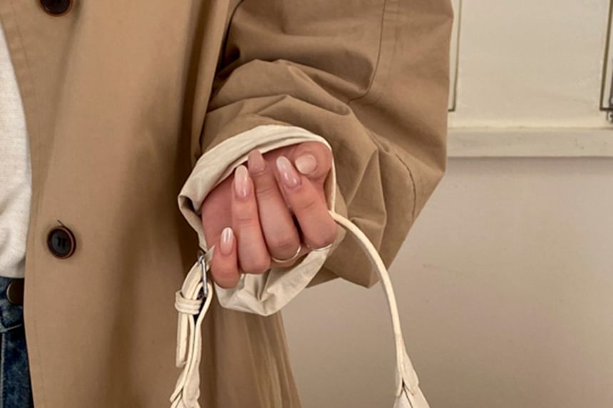 Plain Faux Leather Hobo Bag