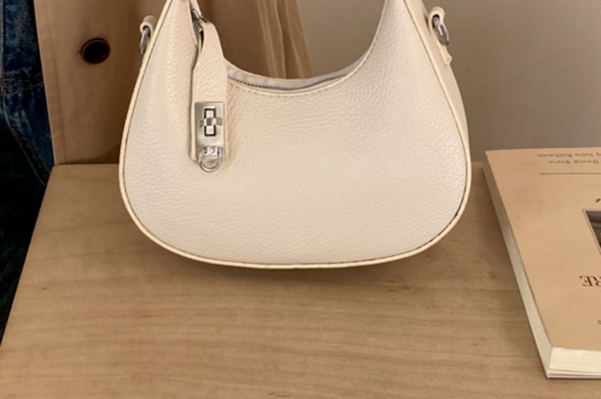 Plain Faux Leather Hobo Bag