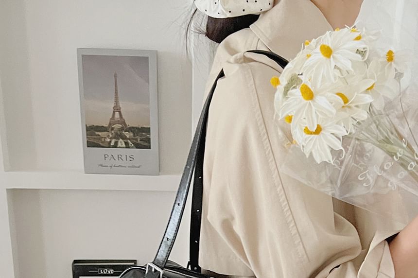 Plain Faux Leather Bowler Bag