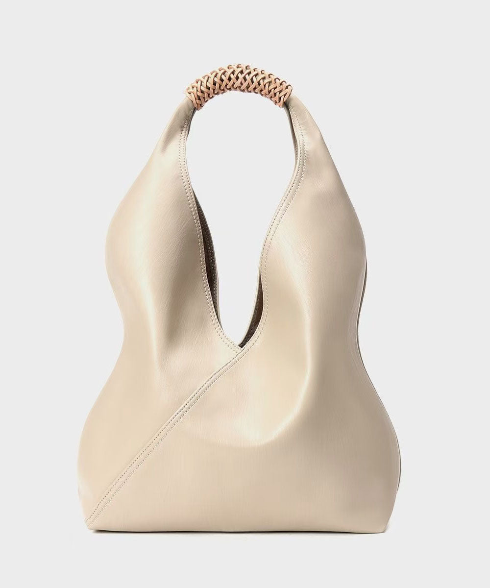 Leder Minimalistische Weiße Tasche Luxus Kalbsleder Schulter