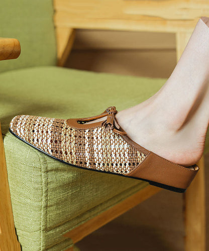 Slide Sandals Minimally Up Splicing Lace Breathable Casual Beige