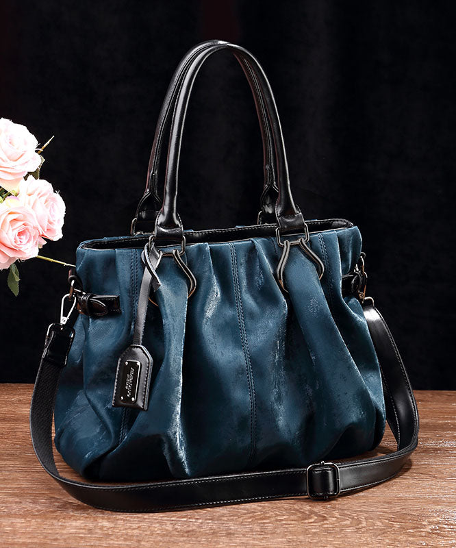 Leder Schwarz Kapazität Kalbsleder Große Tasche Tote Modern