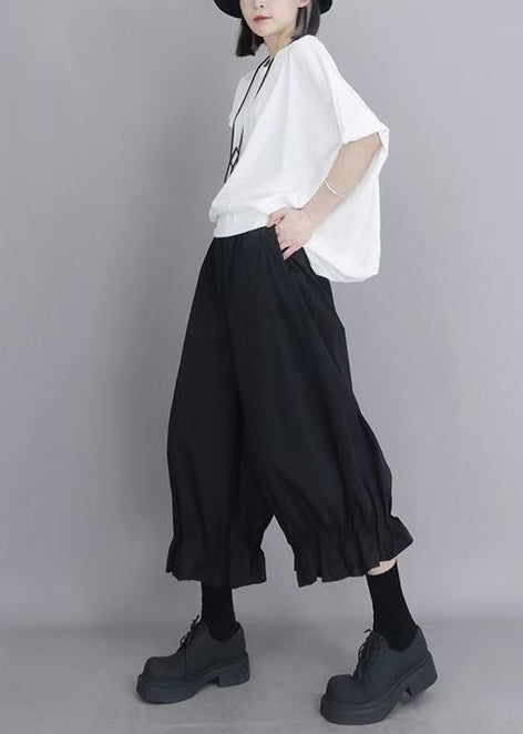 Übergroße moderne Laterne Sommer schwarze Hose Baumwolle