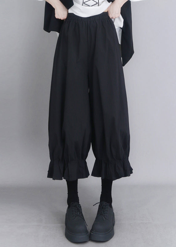 Übergroße moderne Laterne Sommer schwarze Hose Baumwolle