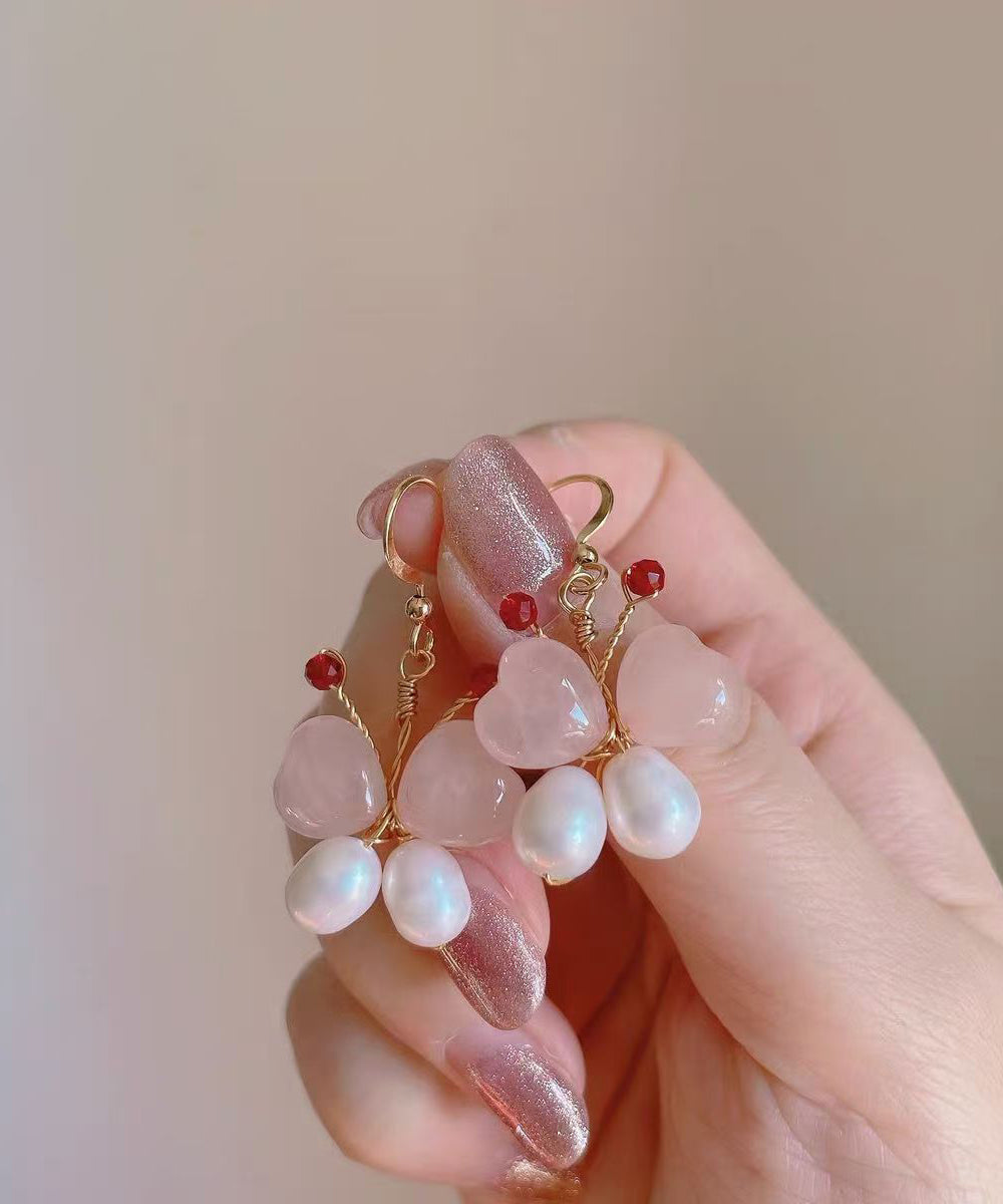 Overgild Ohrringe Schmetterling Sterling Silber Tropfen Kristall Perle Modern Gold