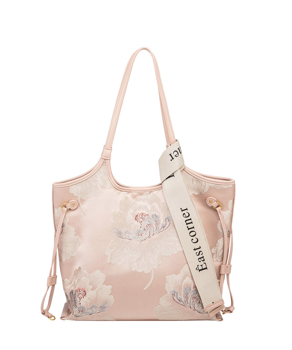 Embossed Large New Shoulder Leather Capacity Calf Bag