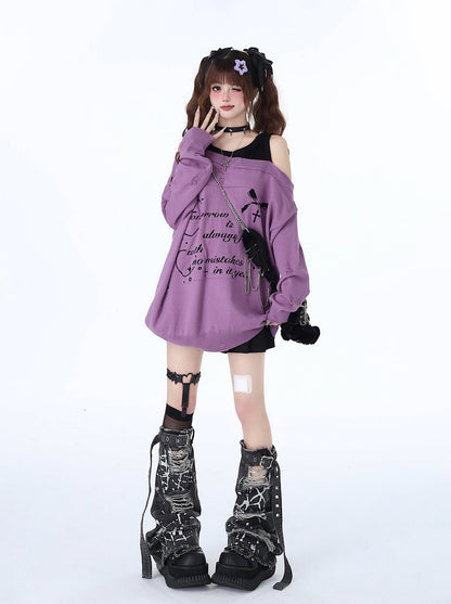 Off-Shoulder Zweiteiler Lazy Cool Faux Top Sweet Girly