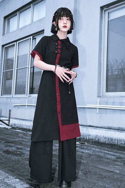 ダークシャツ チャイナドレス カントリー