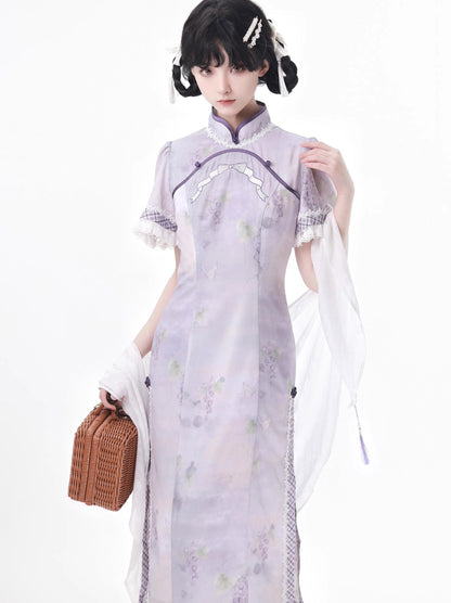 中国パープルニュードリームショールスーツライラック