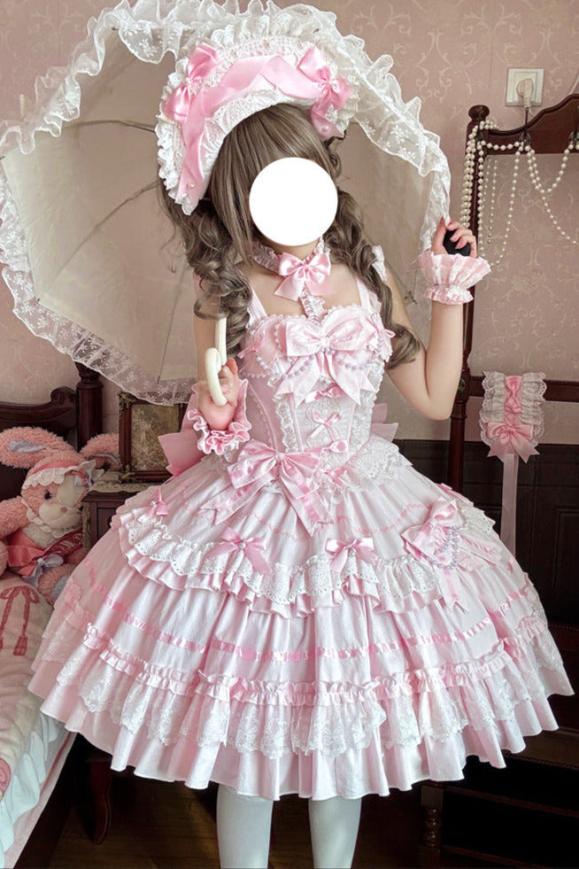 ボンネットパールアンティークプリンセスドレスヘッドドレスドール+