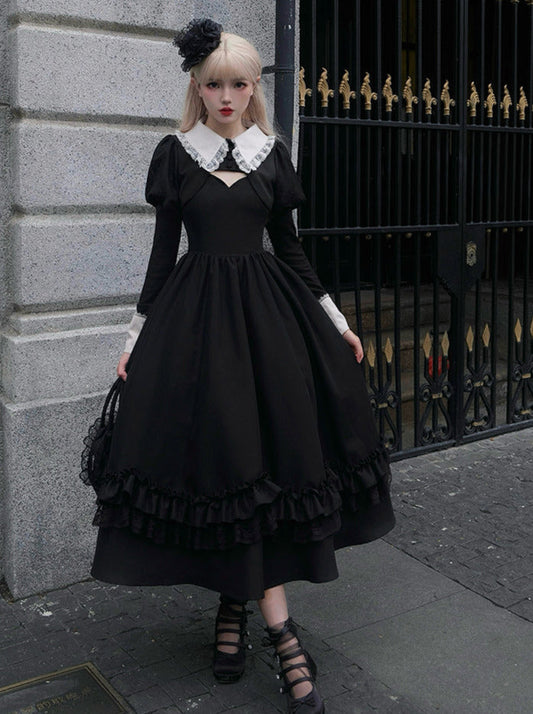 袖シンフォニーサスペンドジャケットドレスゴシックナイトショートロング