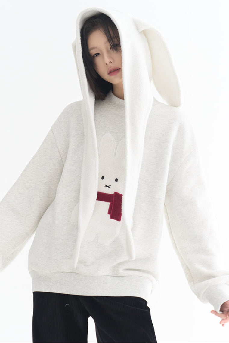 モチーフスウェットシャツ ウサギ