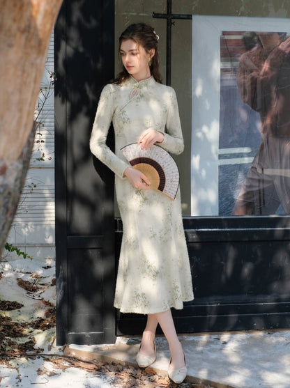 Dress Chinese Long Green