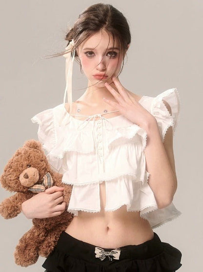 High Desire French End Schultertop Pure Short Flying