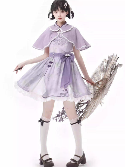 中国パープルニュードリームショールスーツライラック