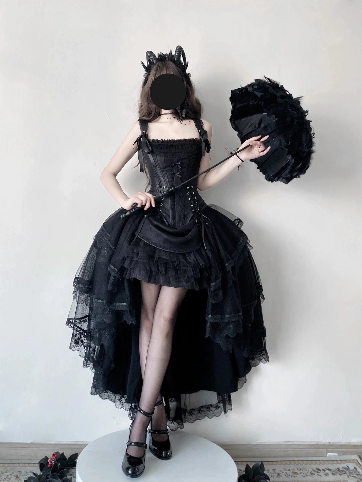 Lolita Hi-Low Princess Evening Dress - Lace-Up Back
