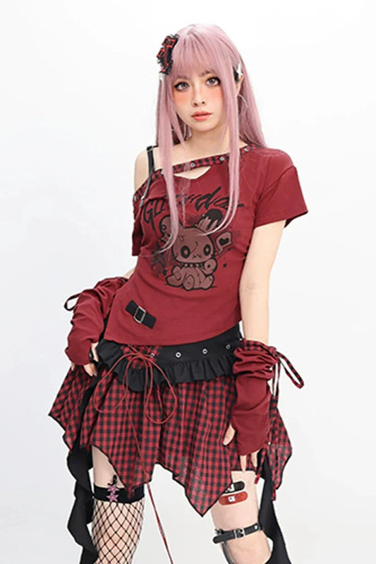 スリムフィットTシャツ+スカート イレギュラーフォルティドール