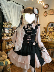 Black and pink Chanhua Xu Chinese-inspired Lolita coordinate