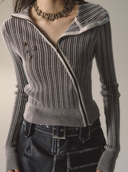 Fit Slim Mode Gestreiftes kurzes Top