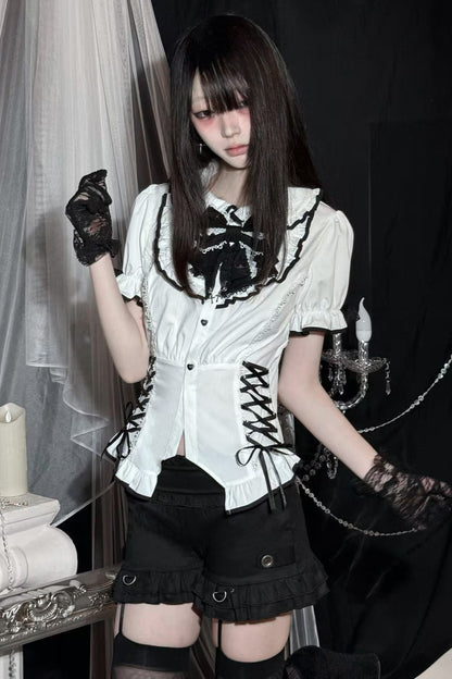 Mode waist shorts vest +