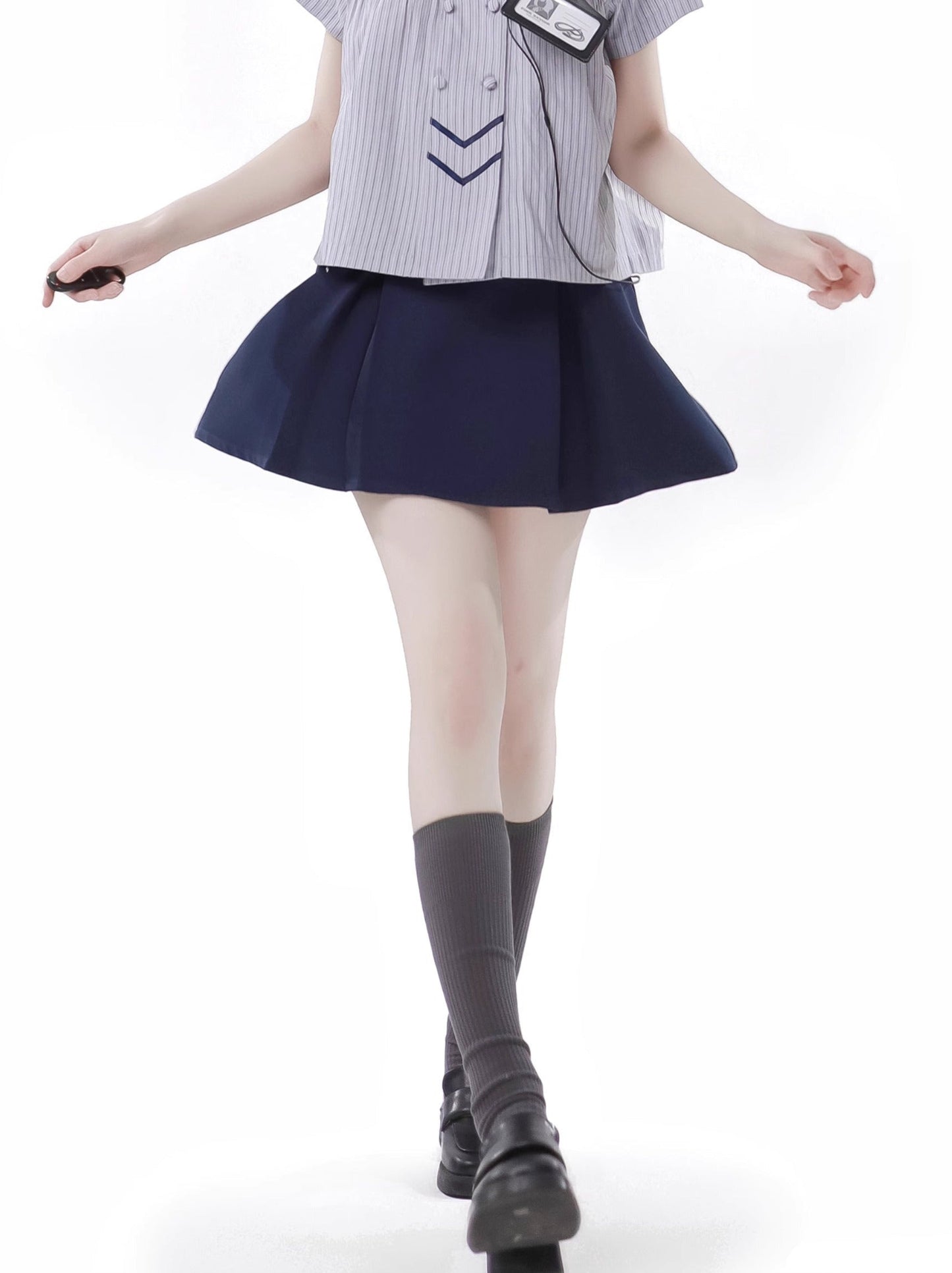 襟付きカレッジシャツ ドール哲学詩スーツ カルスカート