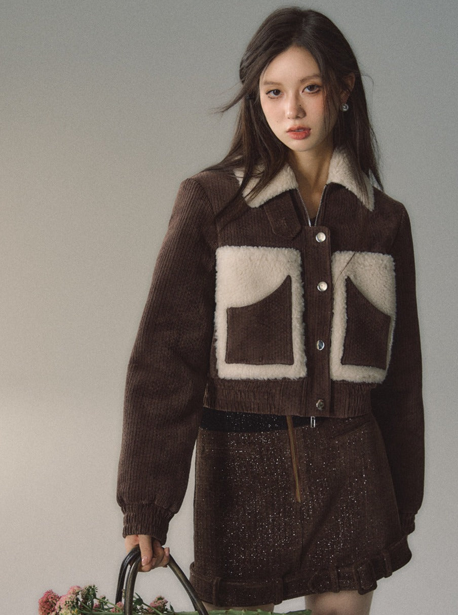 Cordjacke mit Doppeldesign