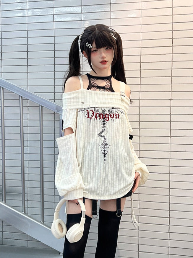 Off-Shoulder Top Rock Punk