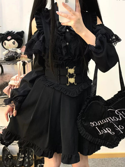 Flir Shoulder Love A-Linien-Rock mit Schnallenriemen