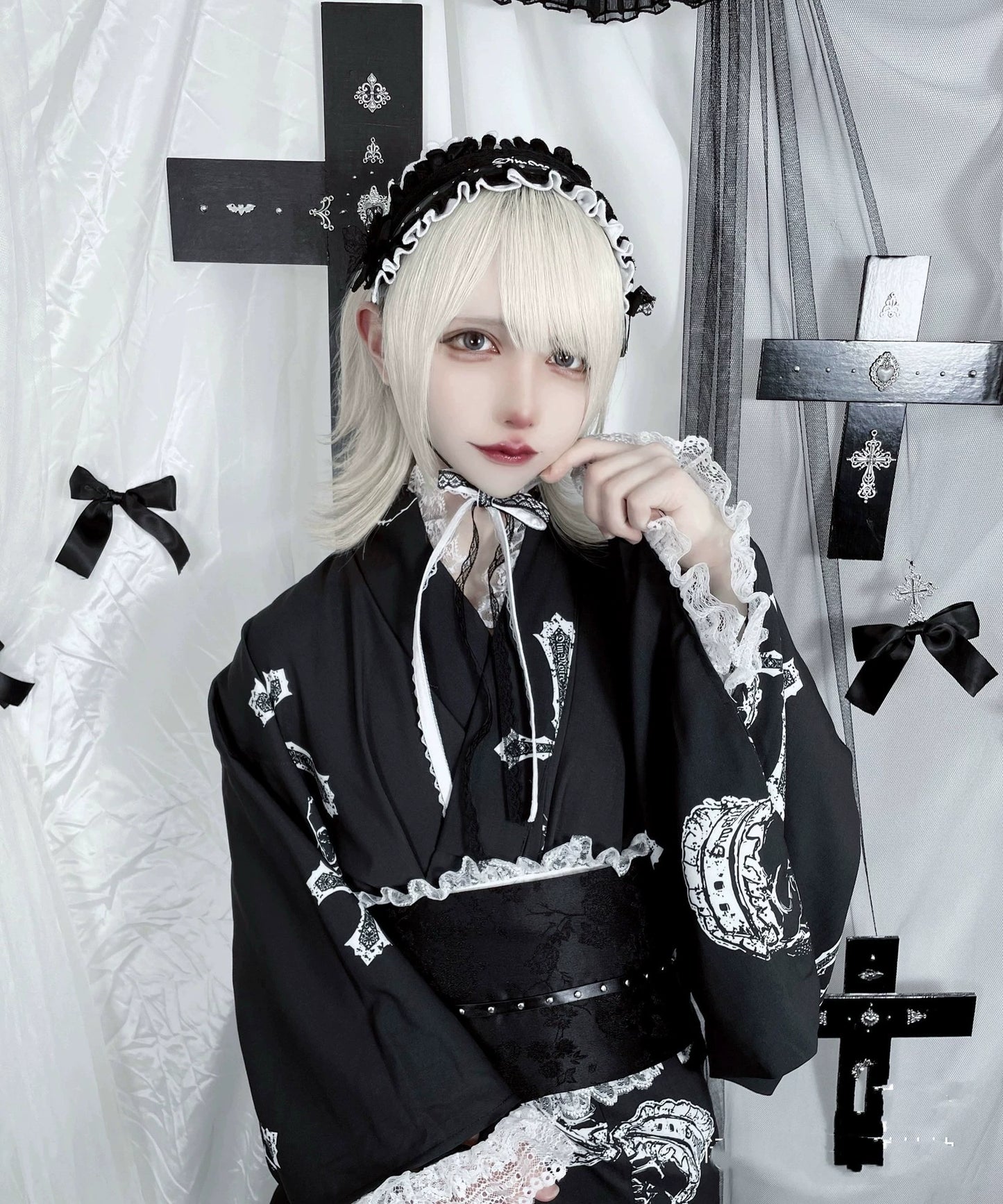 Japanese Yukata Dress – Butterfly Print Kimono Robe