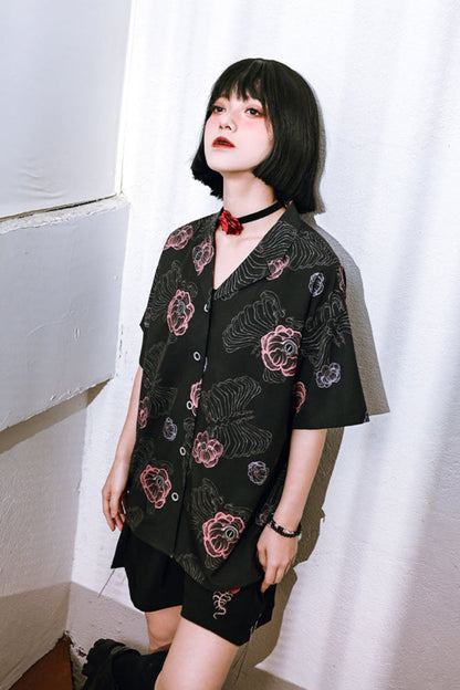 フラワーハーフチャイナボーンパンツ