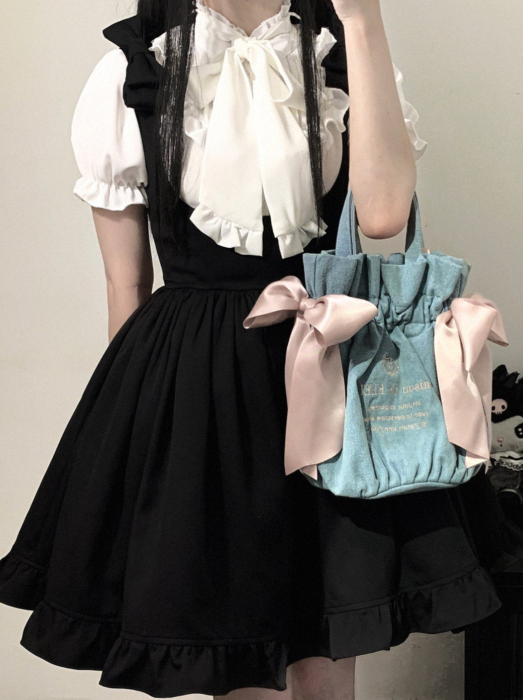 Dream Crystal Sweet Spitzen-Shirt mit Puffärmeln