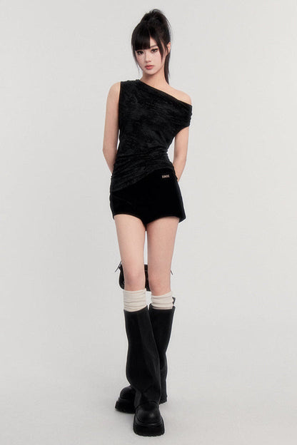 ベルベットのショートパンツ