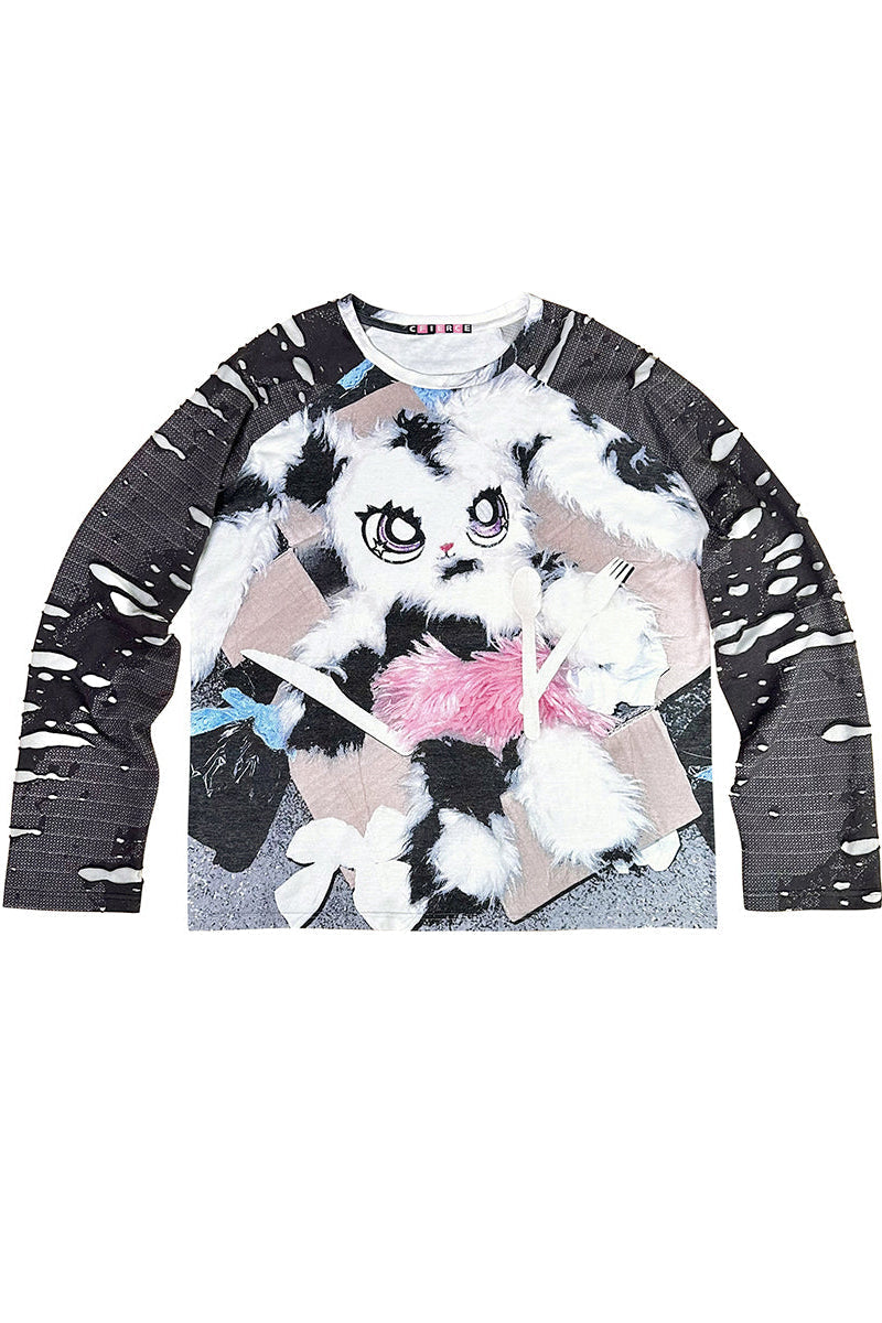 バニープリントスリーブトッププラケット