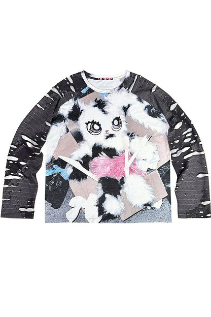 バニープリントスリーブトッププラケット