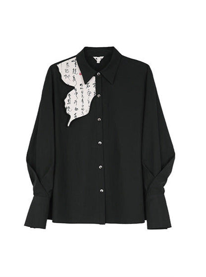 Sleeve China Design New Shirt Volume Niche Printed