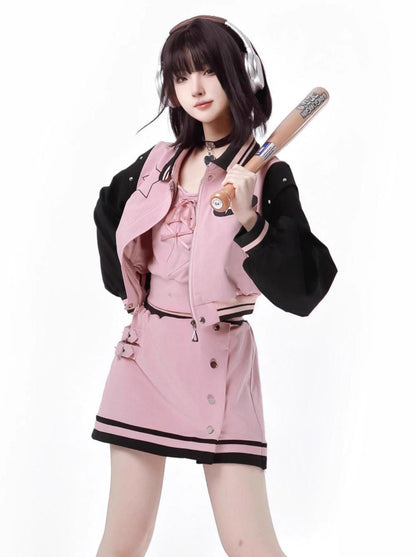 College Saber Anzug Baseball Starry Pink