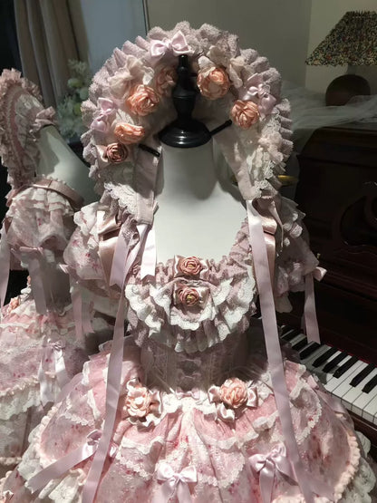 Rose Manor Lolita Dress – Trailing Princess Ballgown | Yu Laoban