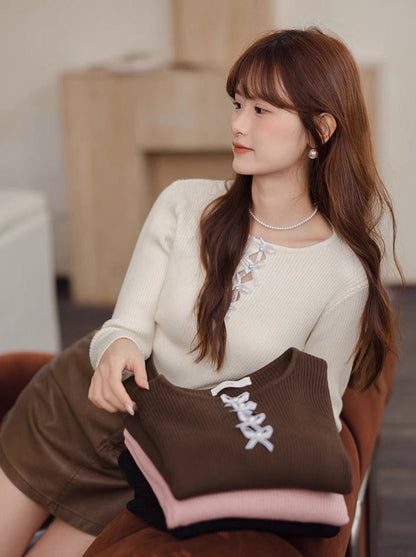 Wollhals, rund, locker, schmal, Top-Design, Band