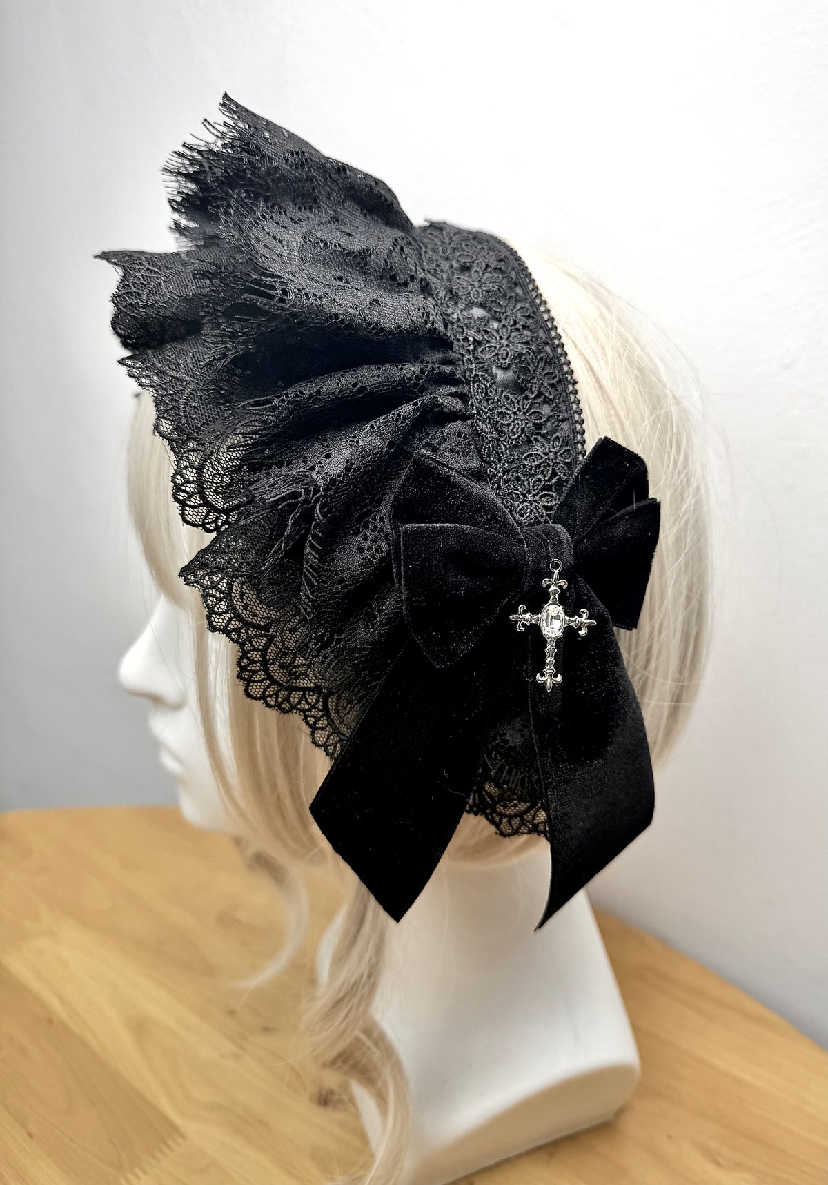 Black lace headband sold separately