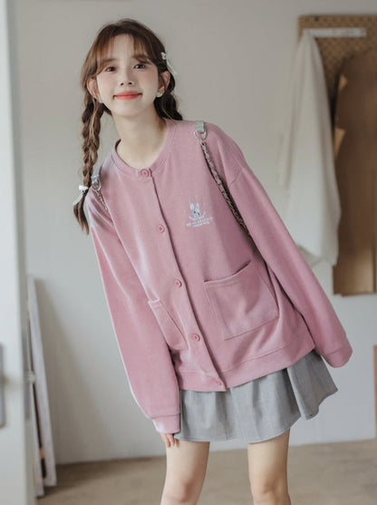 ドロップルーズダスティジャケットショルダースリーブピンクフィット