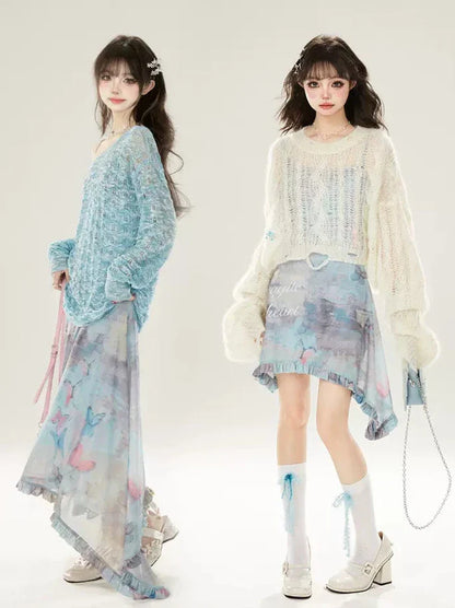 フェアリーバタフライドレス ショート/ロングサスペンダー