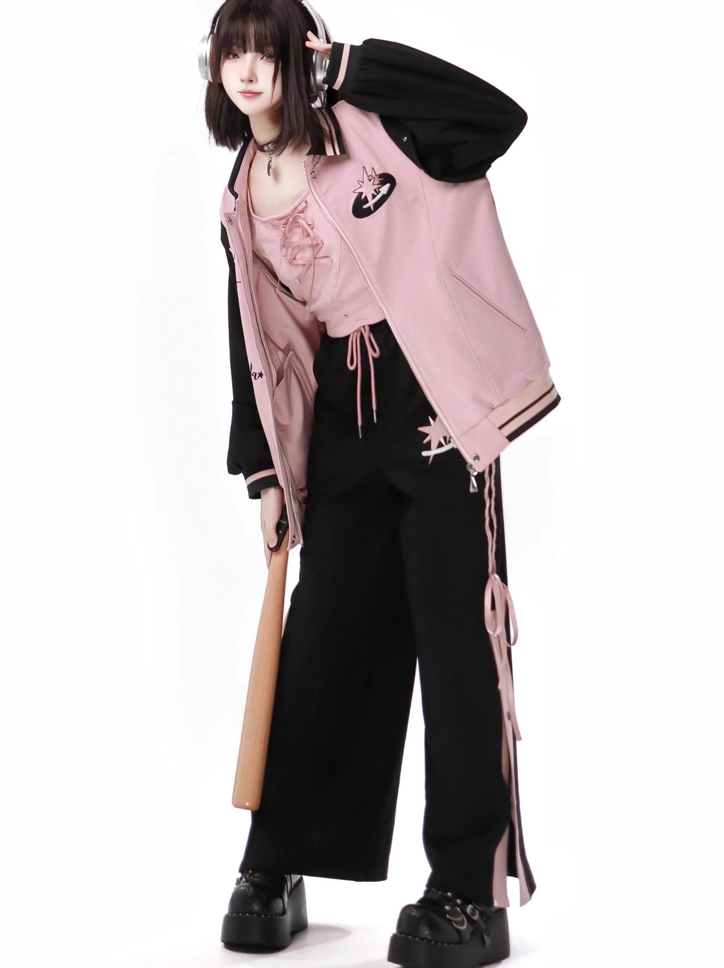 College Saber Anzug Baseball Starry Pink