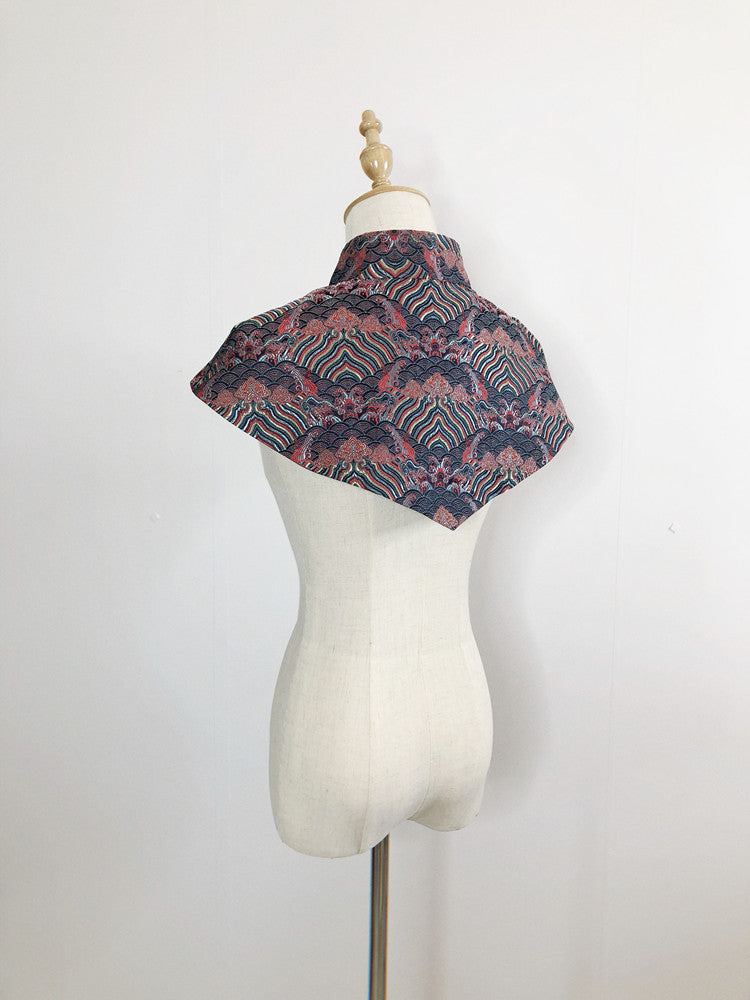 チャイナロリータゴゴシックケープ+ロングジャケット+キャミソール+スカート+ウエストバンド