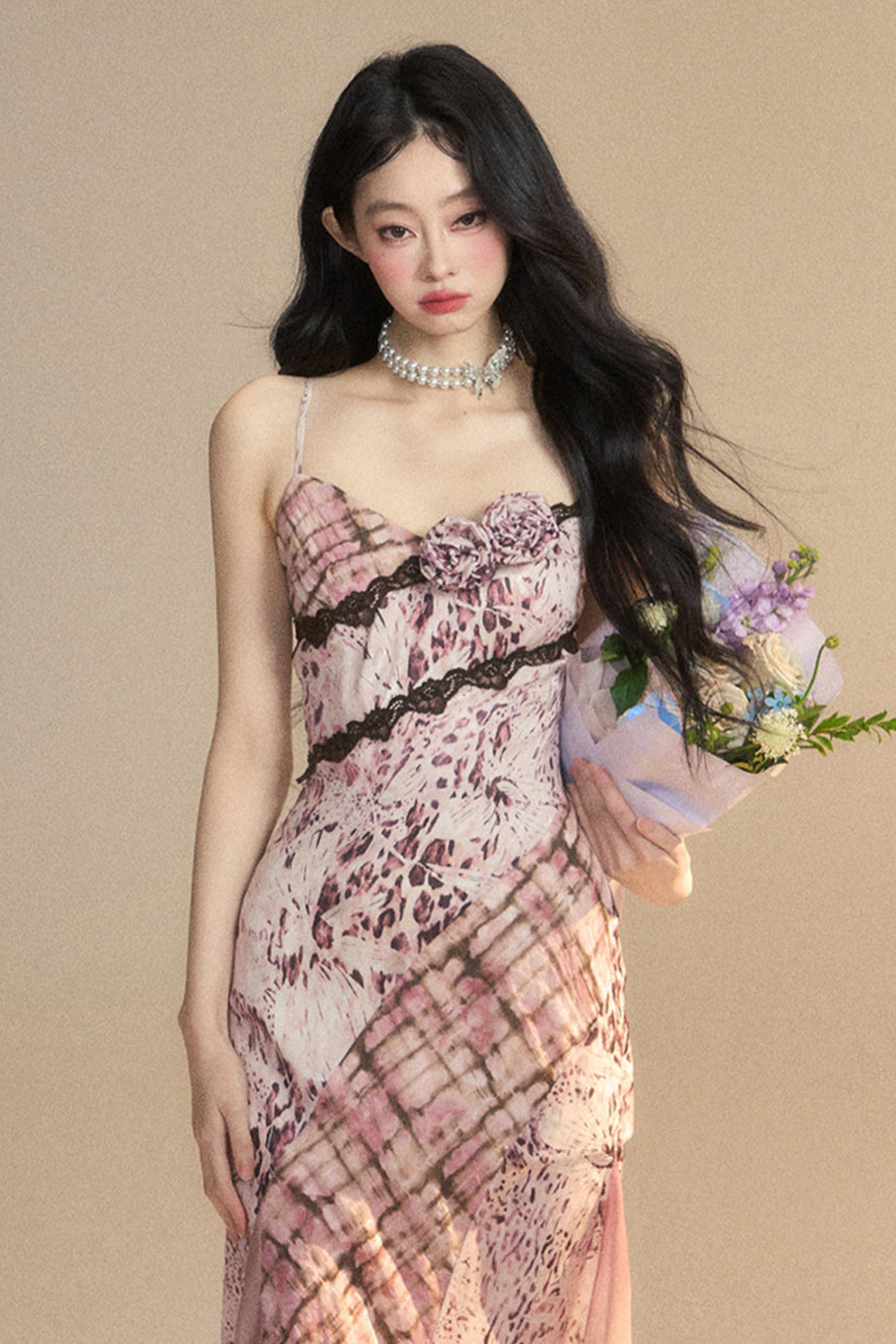 Kleid Eine Schulter Dame Lange