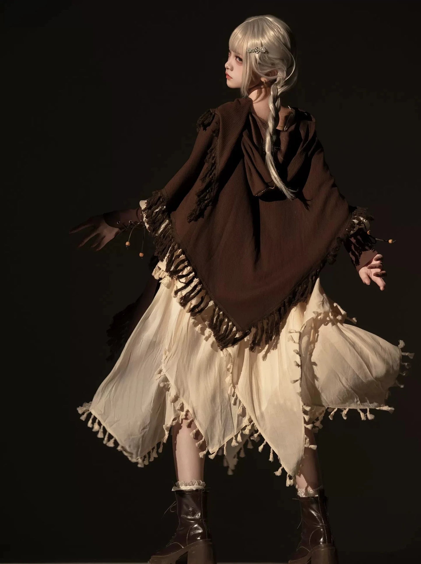 Stil Kleid Exotische Weste Cape